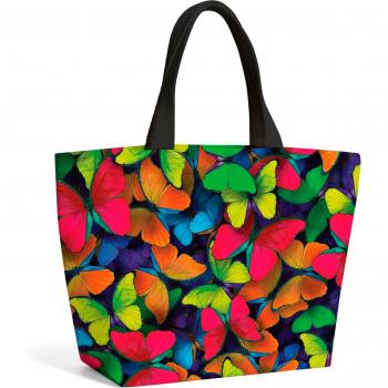 Red Rainbow Butterflies Beach Bag