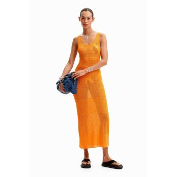 V-Midi Calado Naranja – Colección Desigual para Mujeres