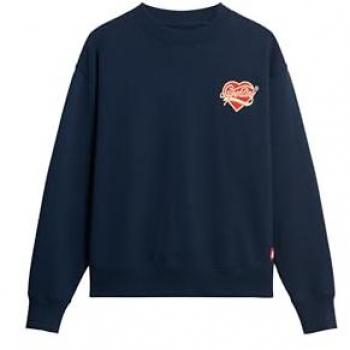 Superdry Richest Navy Workwear Crew Sweatshirt for Women