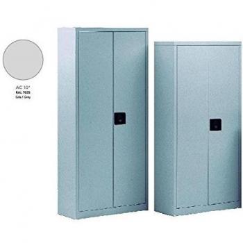Armario metálico gris con puertas batientes Rocada 105x102x45 y 2 estantes