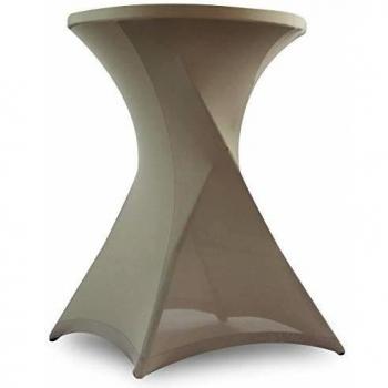 Housse stretch pour mange-debout Sable 80cm