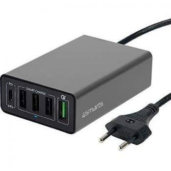 Chargeur Multi‑USB 60 W 4smarts VoltPlug – Station Murale avec QC 3.0 & PD 3.0