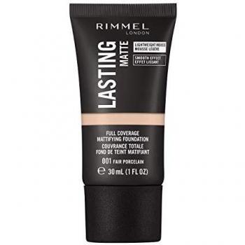 Rimmel Longwear Foundation with Breathable Finish, Shade 001 Fair Porcelain, 30ml