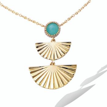 Collana “Cleopatra” R7128 – Collezione “Les Trésors De Lily”, colore verde 50x10 mm