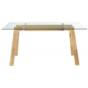 Tavolo design vetro legno L160 cm BACCO