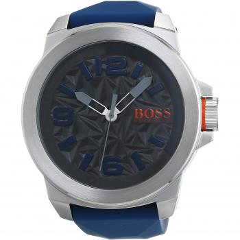 Hugo Boss Herren-Uhr Analog Blau Silikon 52 mm
