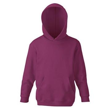 Sweatshirt con Capucha Fruit Of The Loom para Niños 80/20 Borgoña