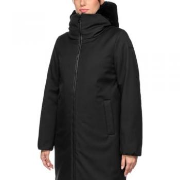 Parka Geox Desya Lunga con Cappuccio Nera