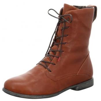 Think! Damen Stiefelette Braun Blockabsatz 41,5