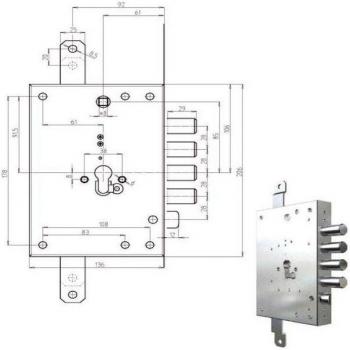 Serratura EuroBlocco 7056G-01 A63