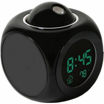 Voice-Activated LCD Projection Alarm Clock with Snooze