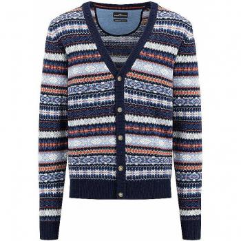 FYNCH HATTON Jacquard Cardigan für Herren XL