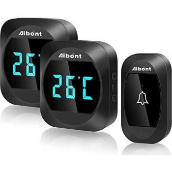 Cordless Plug‑In Doorbell & Thermometer Combo (Batteries Included)