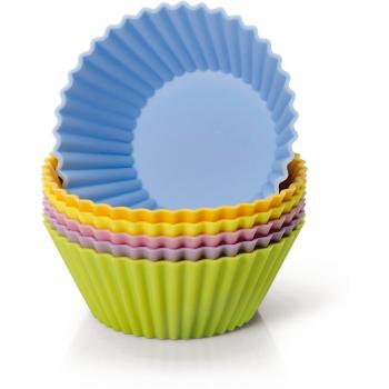 Vielseitige Silikon Muffinförmchen – 6‑teiliges, farblich getrennt (Kaiser)