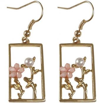 Flor de Sakura Pendiente Sin Piercing