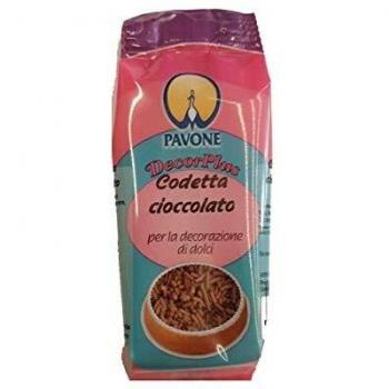 DECOR.TORTA CODETTE CIOCCOLATO PAVONE GR.50