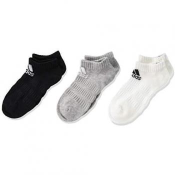 Adidas Men's Cush Low 3P Socks, Mgreyh/White/Black, Size S EU