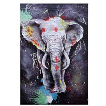 Œuvre à l’huile MENDLER HWC‑H25 : Éléphant, toile 120 × 80 cm