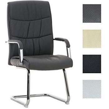 Chaise de réception CARO en similicuir gris