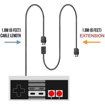 Contrôleur Nintendo NES Classic Mini + Câble 1.8M
