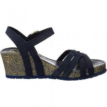 Sandalias Panama Jack Vera Basics, Punta Abierta Mujer, Azul (Marino)