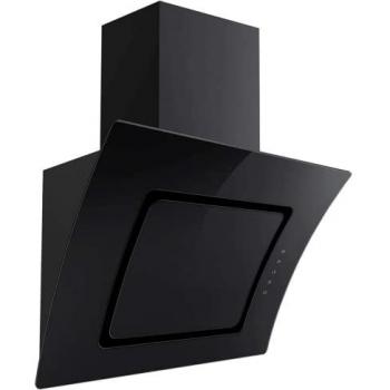 PKM Kopffrei Dunstabzugshaube S2-90ABTZ mit Randabsaugung, 90 cm, schwarzes Glas, Energieeffizienzklasse A
