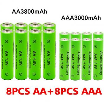 Rechargeable Alkaline AAA Batteries 1.5V 3000mAh