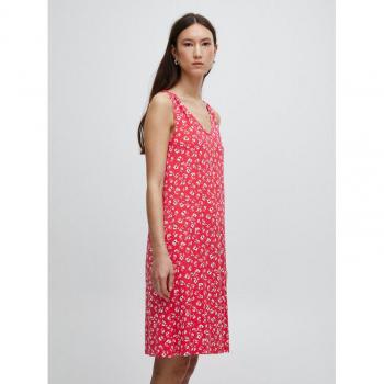 ICHI Sommerkleid 20118422 Rot mit Regular Fit