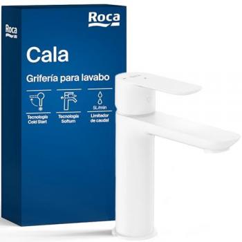Roca A5A326EB00 – Grifo Monomando para Lavabo, acabado blanco mate