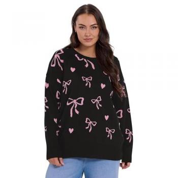 Pull à Imprimé Nœud Noir Yours Curve