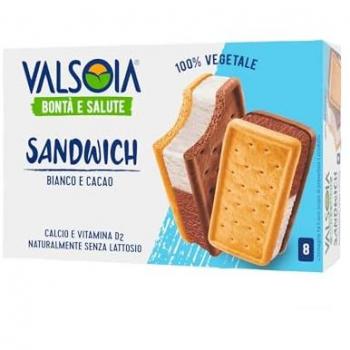 Gelato sandwich biscotto Valsoia confezione da 8