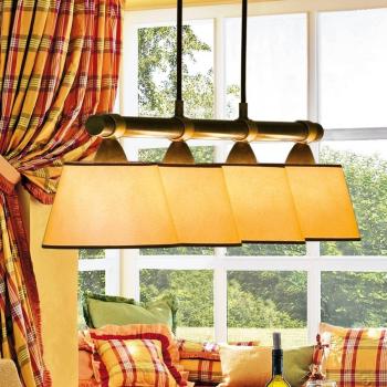 Menzel LIVING TABLE Four-Red-Shade Hanging Light