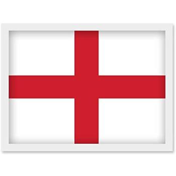 Vexillology Collection: England Flag Print – A4 White Frame