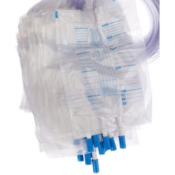 Sacca urine 2000 cc con tubo 130 cm e valvola antireflusso