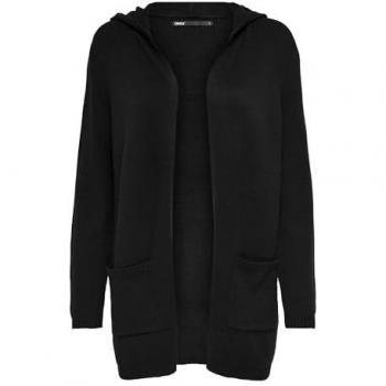 Strickjacke ONLY ONLLESLY L/S HOOD CARDIGAN für Damen, Schwarz, M
