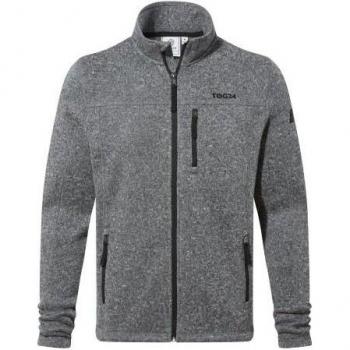 TOG24 Cresswell Knitlook Fleece Jacket for Men 3XL Dark Grey