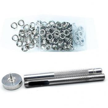 Metal Eyelet and Grommet Set for Crafts and Accessories
