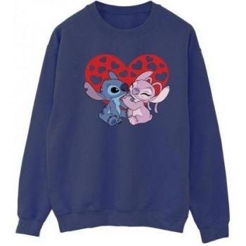 Large Disney Lilo & Stitch Hearts Navy Sweatshirt