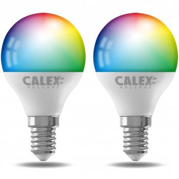 Calex RGB LED-Lampe E14 P45 4,9W CCT 2er-Set