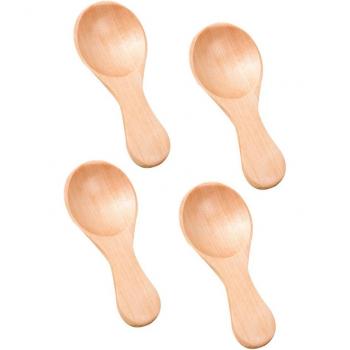 4Pcs Wooden Spoons for Kids