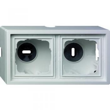Gira 0062112 Surface Mounted Double Switch Housing White
