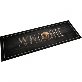 Tapis de cuisine velours café Prolenta Premium – 60x180 cm, lavage facile