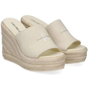 Calvin Klein Jeans Slide Wedge Espadrilles Écru 39 Damen