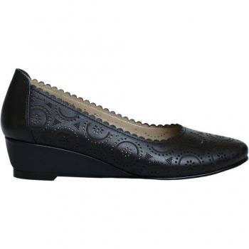 Women's Leather Wedge Heel Booties 36