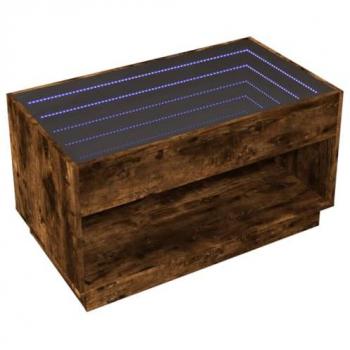 Mesa de Centro Carvalho Fumado com Luzes LED 90x50x50 cm