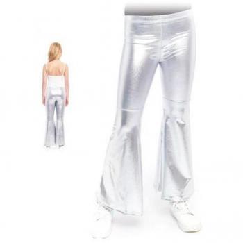 Pantalones de Danza Metalizados Plata para Niños