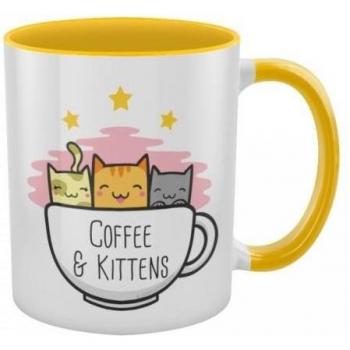 Coffee & Kittens Two-Tone Inner Mug