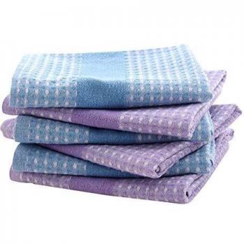 Violet & Azure Soft Cotton Tea Towels, Waffle Weave – 6x45cm