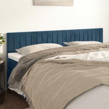 VIDAXL Testiere 2 pz Blu Scuro 100x5x78/88 cm in Velluto 479983