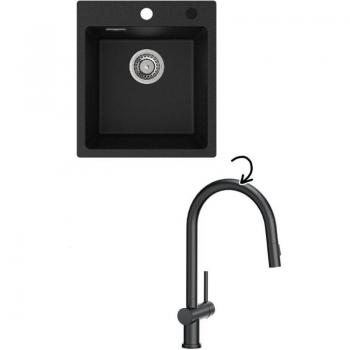Ducha 2 Modos Cecipa Max con Grifo Negro